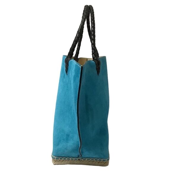 ALTUZARRA Blue Suede Bucket Basket Handbag - Picture 5 of 16